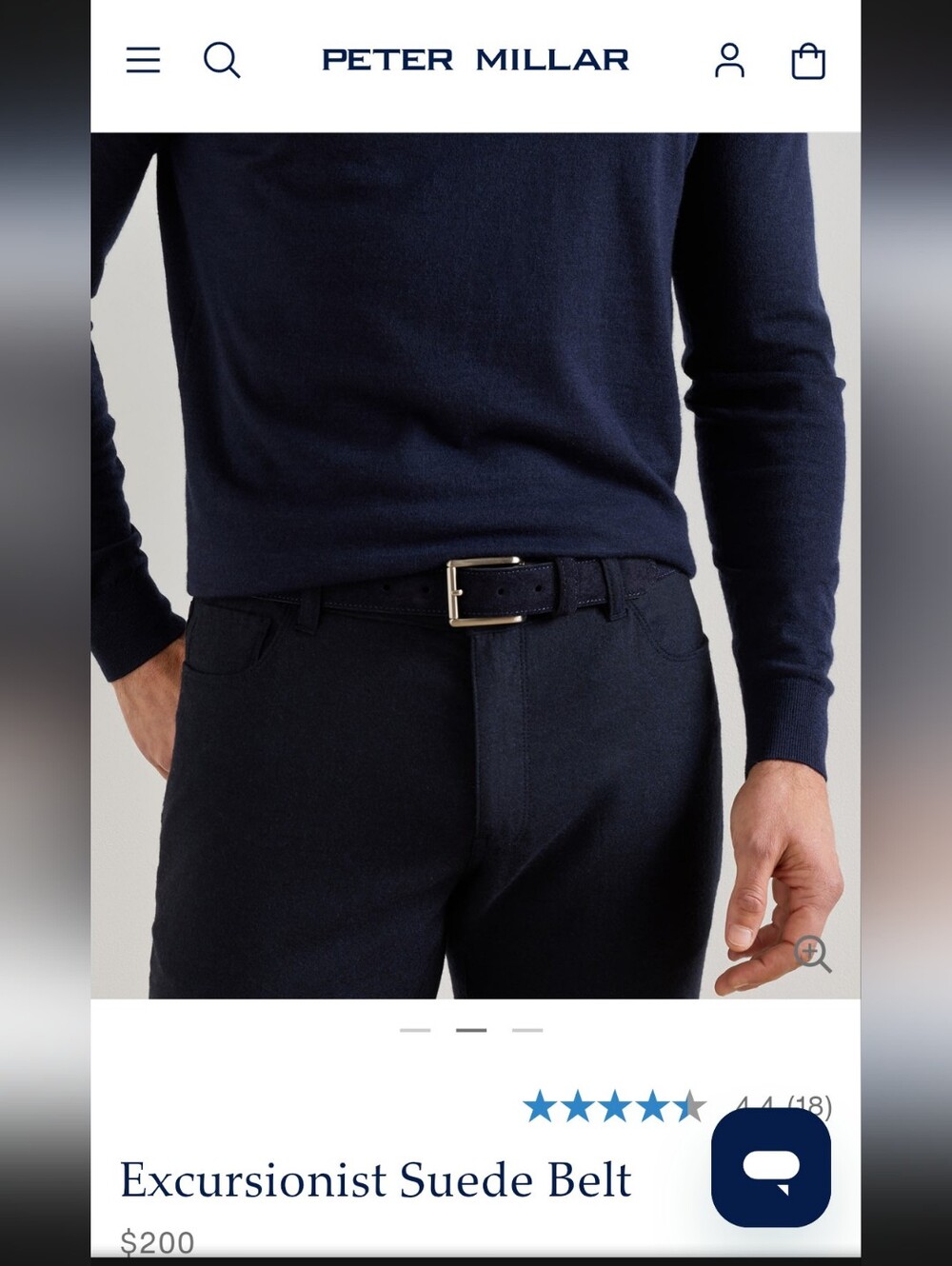 Peter Millar Excursionist Suede Belt